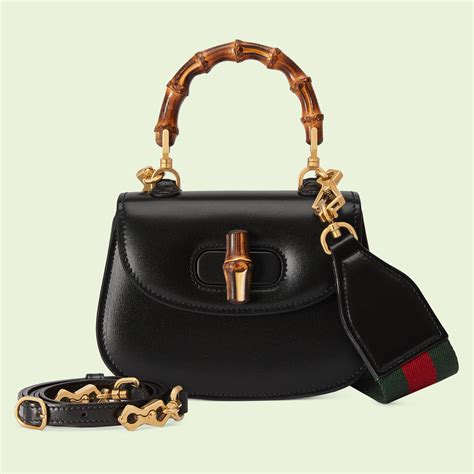 borsa colorata gucci a spalla manico bamboo|Borsa a spalla in pelle Bamboo 1947 GUCCI da donna .